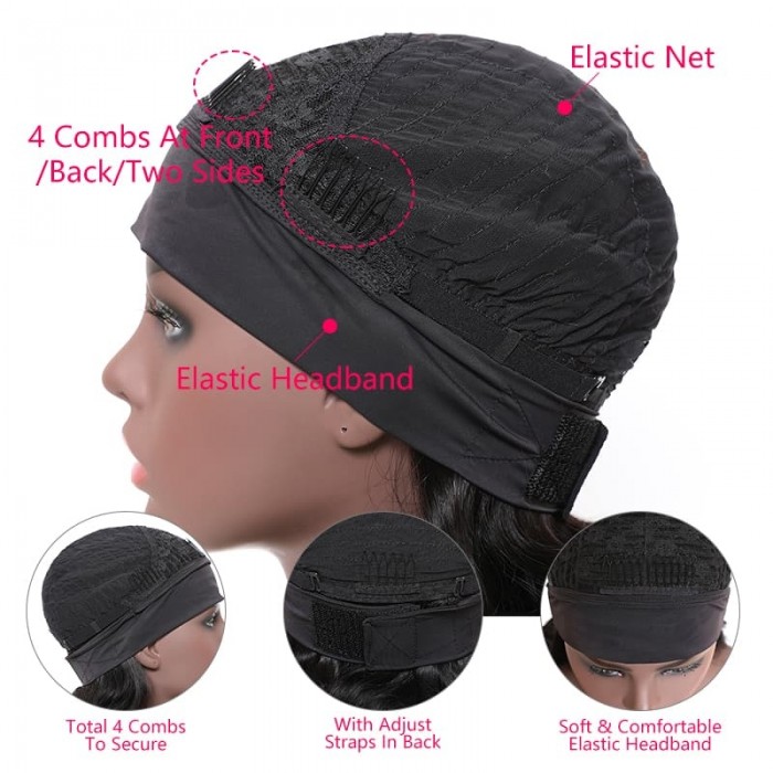 Incolorwig Short Cut Bob Wigs Body Wave Hair Wig For African American Women