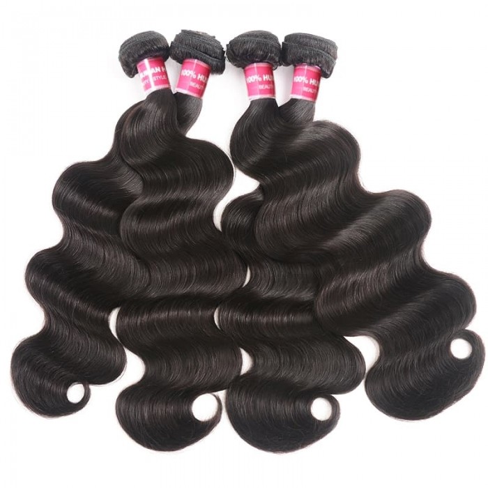 Incolorwig Brazilian Body Wave 4 Bundles Unprocessed Remy Hair Weave For Sale
