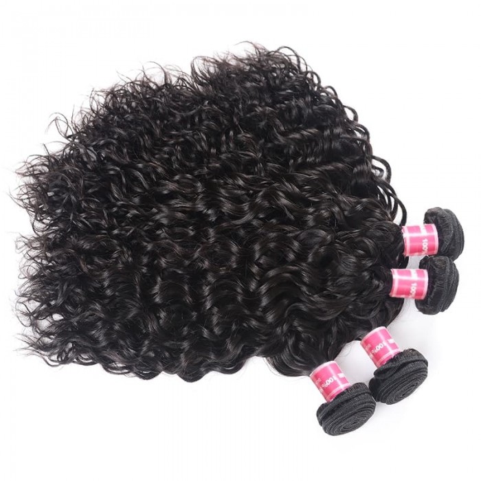Incolorwig Special Brazilian Water Wave Unprocessed Virgin Human Hair Weave 4 Bundles