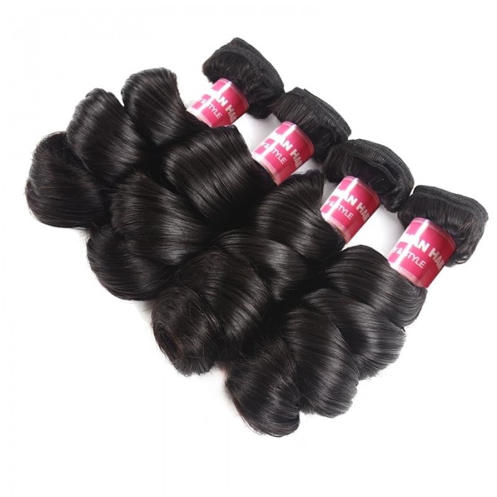 Incolorwig Best Virgin Human Hair Remy Brazilian Virgin Hair Loose Wave 4 Bundle Deals