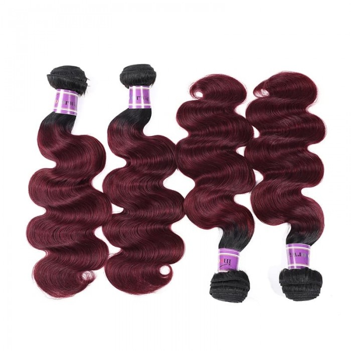 Incolorwig Salable Color #TB99J Body Wave Brazilian Hair Weave 4 Bundles Deals