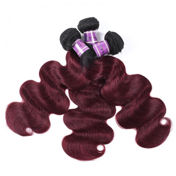 Incolorwig Superior Quality Brazilian Weave 3 Bundles Remy Hair TB99J Body Wave Hair 3 Bundles