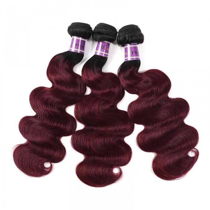 Incolorwig Superior Quality Brazilian Weave 3 Bundles Remy Hair TB99J Body Wave Hair 3 Bundles