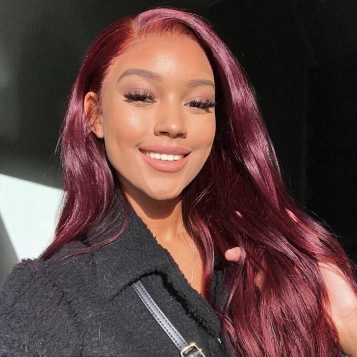 Incolorwig Brazillian 99J Color Human Hair 4 Bundles Straight Human Hair Weave