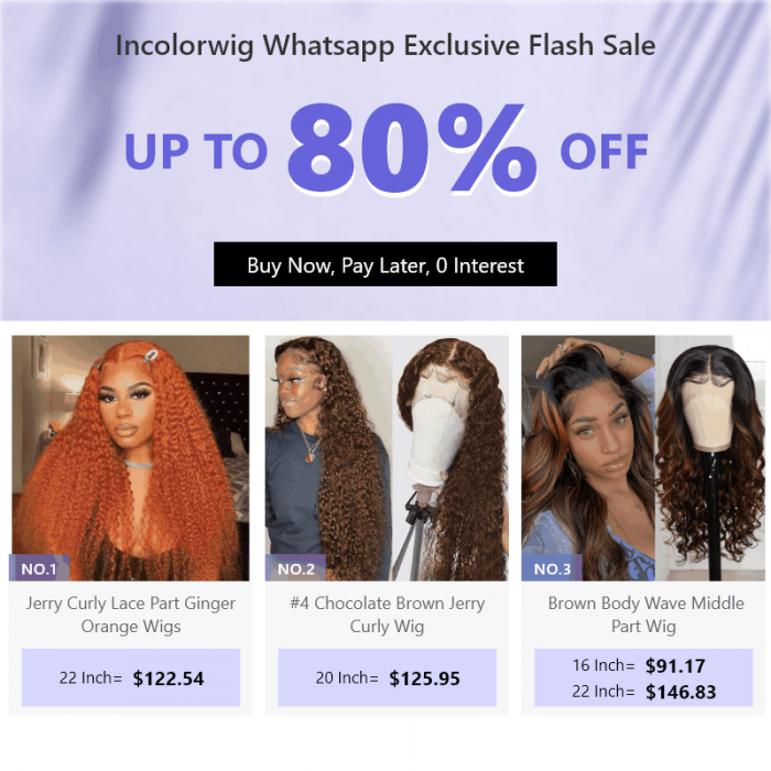 Incolorwig Exclusive Flash Sale For Hot Selling Wigs