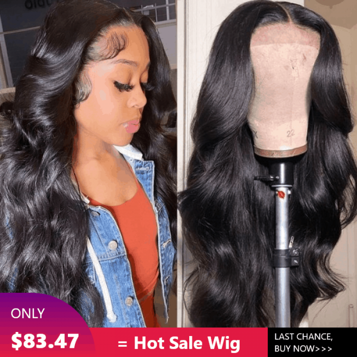 Incolorwig Flash Sale Natural Color Body Wave Human Hair Wigs 150% Density Lace Part Wigs 