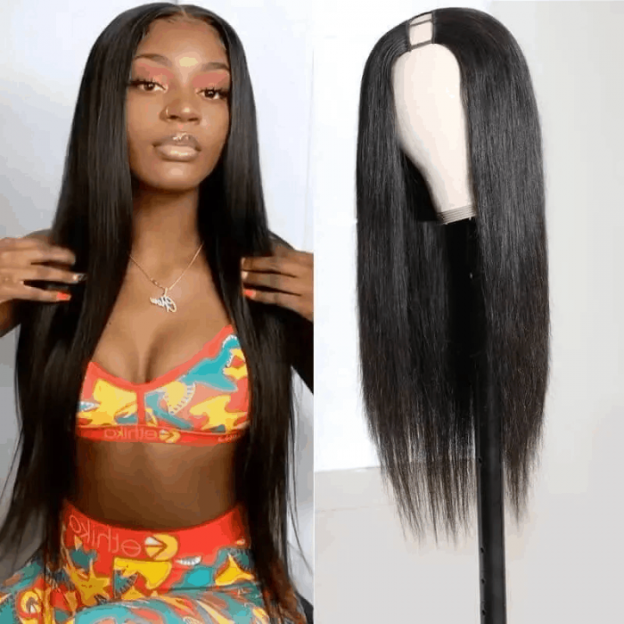 Valentine’s Day Straight U Part Wig 14 Inch 5 Lots ONLY Flash Sale 150% Density Human Hair Wigs