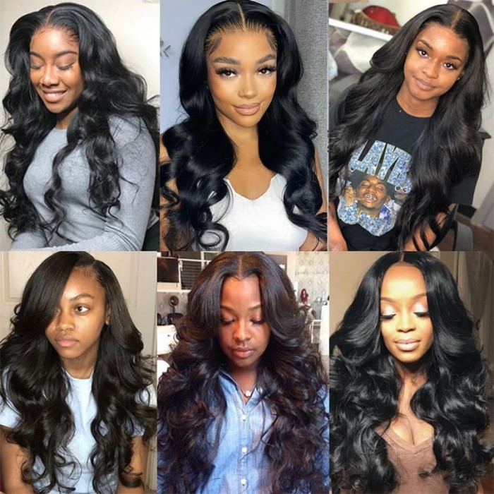 Incolorwig Natural Color Body Wave Human Hair Wigs 150% Density Lace Part Wigs Pre-plucked 13*4 Lace Front Wigs For Sale