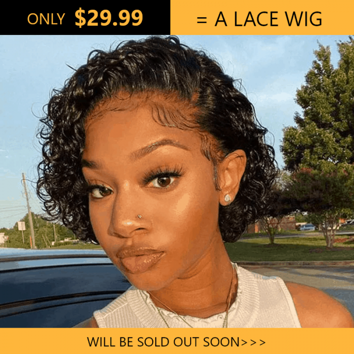 Incolowig 328 Big Promotion 8 Inch 13*1 Lace Frontal Wigs 150% Density Natural Black 5 Lots Only