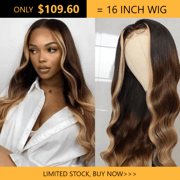 Incolorwig Face Framing Highlights Wigs Loose Wave Wig 16 Inch Ombre T Part Wigs 5 Lots ONLY