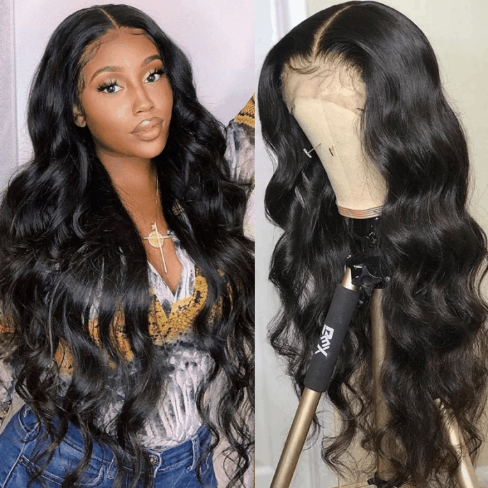 Incolorwig Natural Body Wave 4x4 Lace Closure Wig Human Hair Wigs With Natural Hairline For Women