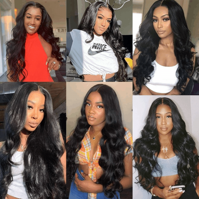 Incolorwig 5x5 HD Lace CLosure Wig Human Hair Body Wave Natural Black Lace Closure Wig