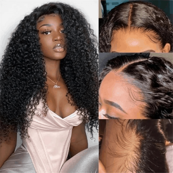 Incolorwig Glueless HD Lace Wigs 5x5 Lace Closure Curly Wave Hair Wigs 180% Hair Density