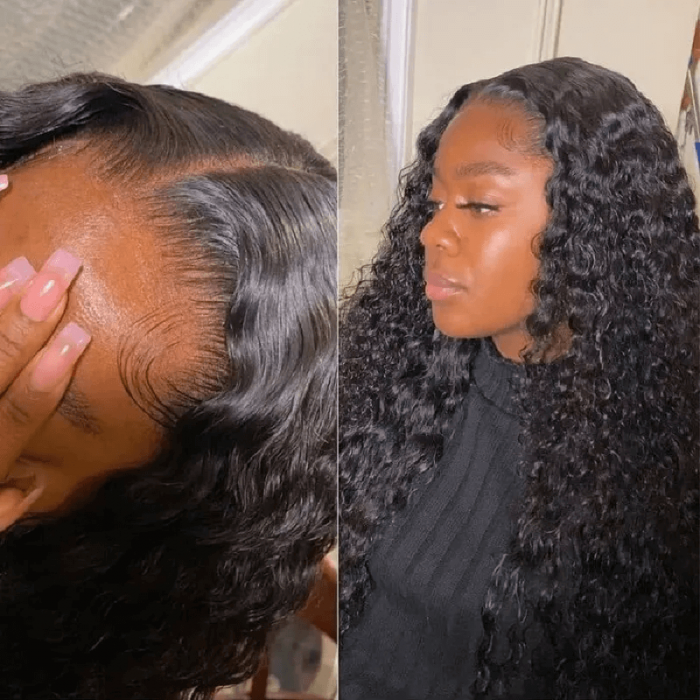 Incolorwig 13x4 HD Lace Wigs Jerry Curly Lace Front Wigs Human Hair Transparent Lace Wigs