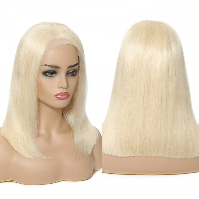Incolorwig 13x4 Transparent Lace 613 Blonde Bob Wig Straight Human Hair Wig 150% Density  