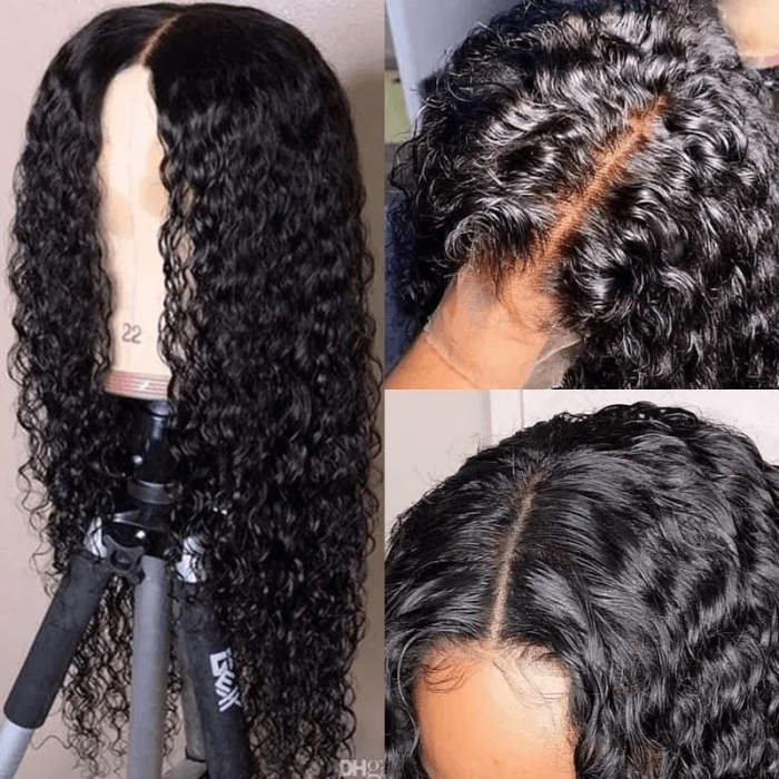Incolorwig 13x6 Jerry Curly Lace Frontal Wigs 100% Human Virgin Hair Wigs Natural Black