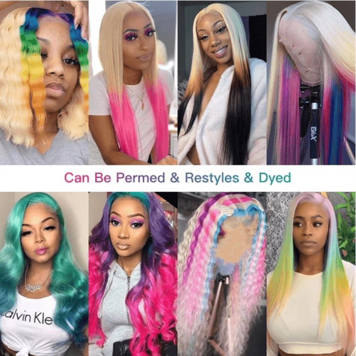 Incolorwig #613 Honey Blonde Lace Front Wig Human Hair 13×4 Transparent Lace Body Wave Wig 150% Density 