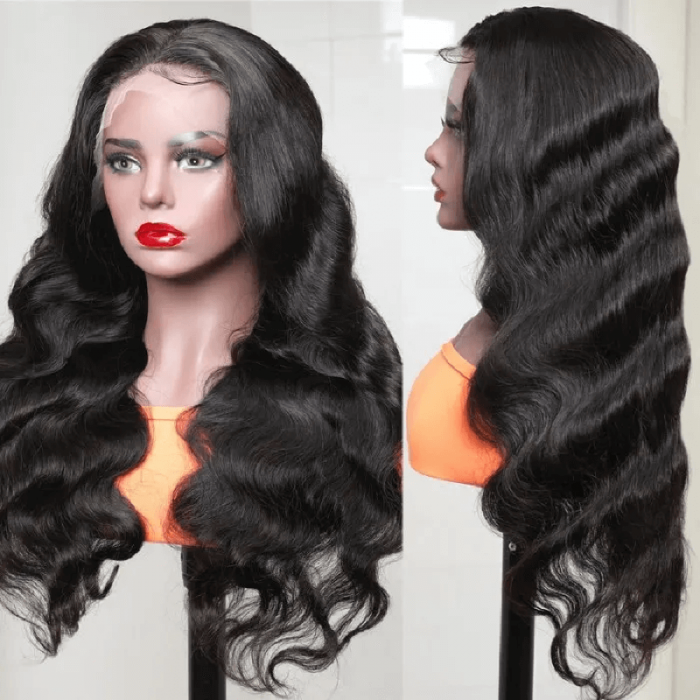 Incolorwig 180% Density Long Body Wave 13×4  Lace Front Human Hair Wigs With Baby Hair