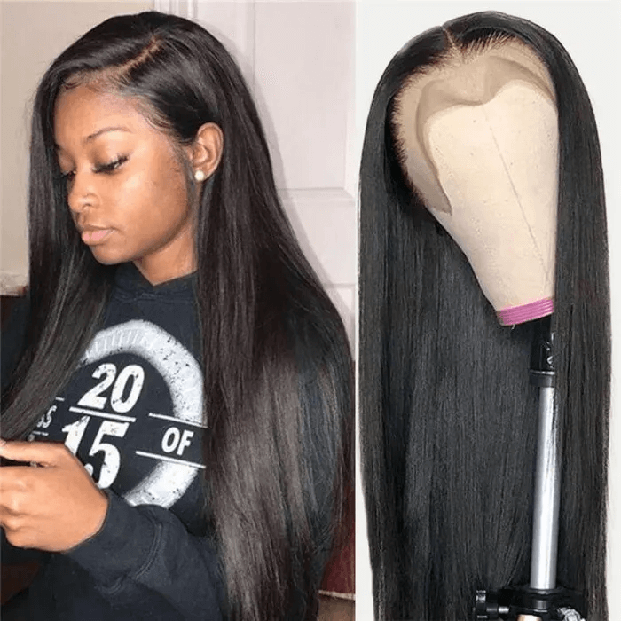 Incolorwig 180 Density Long Straight Hair 13x4 Lace Front Remy Human