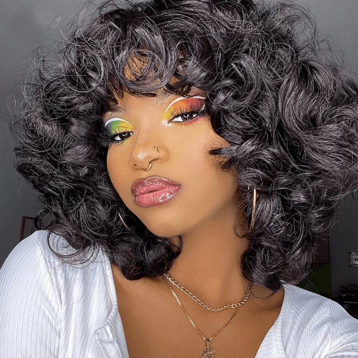 Incolorwig Best Bouncy Curly Hair Black Wigs Glueless Wigs Last Longer And Stay Bouncy