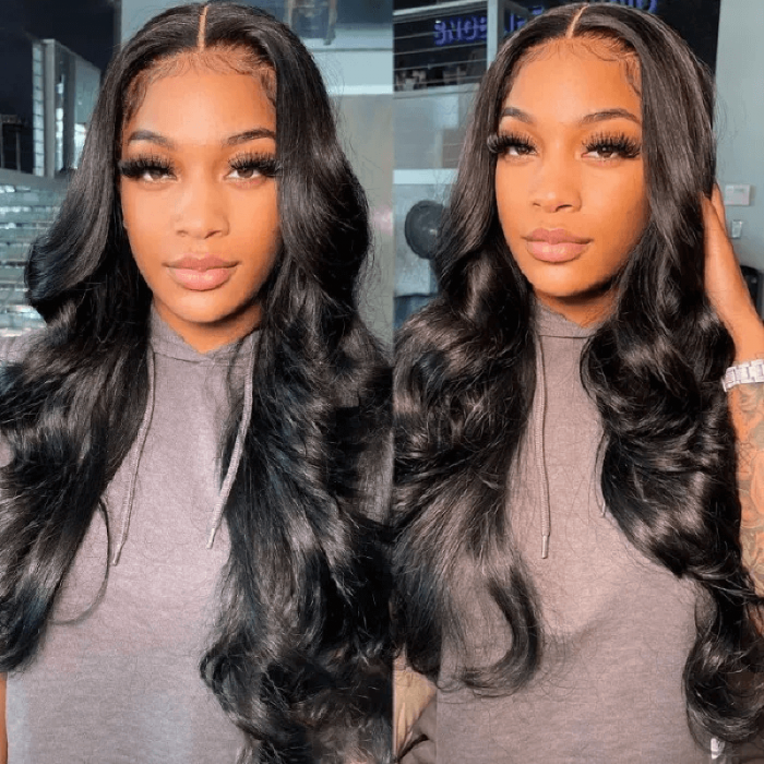 Incolorwig Body Wave 13x4 HD Lace Wigs Transparent Lace Front Wigs Pre Plucked With Baby Hair