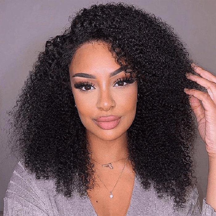 Incolorwig Glueless 5x5 HD Swiss Lace Front Wigs Breathability 180% Density Kinky Curly Wigs