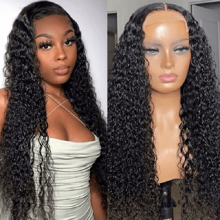 Incolorwig Glueless Curly Human Hair Wigs 180% Density 13x4 Lace Front Wigs