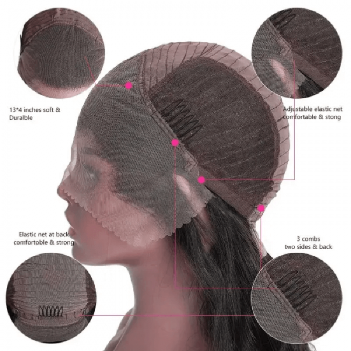 Incolorwig 13x6 Jerry Curly Lace Frontal Wigs 100% Human Virgin Hair Wigs Natural Black
