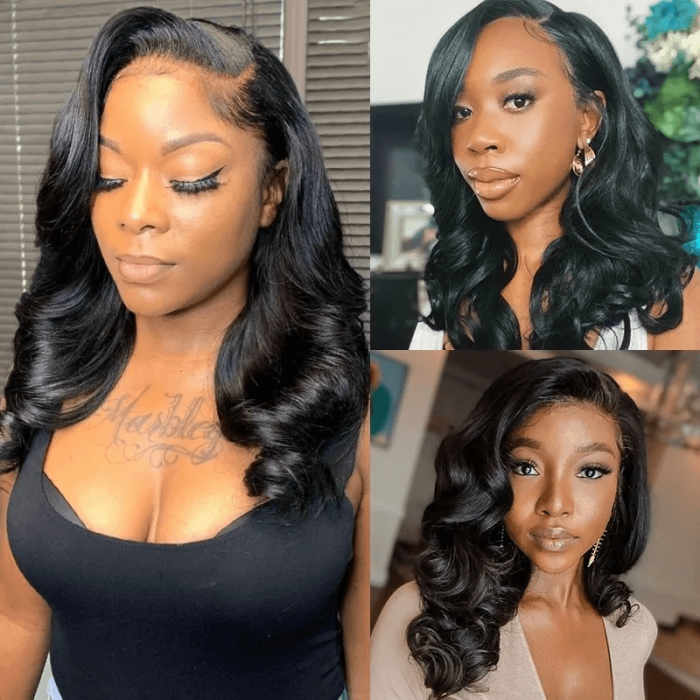 Incolorwig Natural Black Short Cut Bob Wig Fashion 13*4 Lace Front Wig 180% Density Black Wig