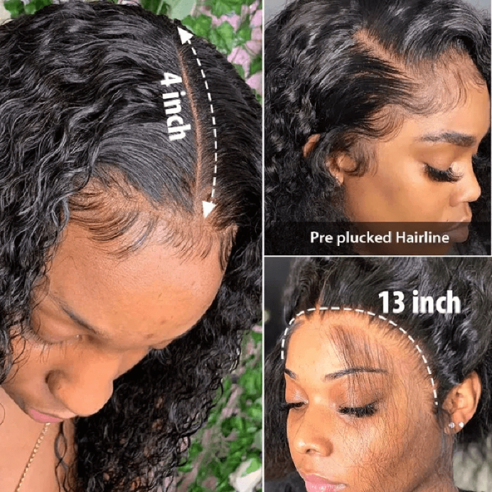 Incolorwig Natural Color Jerry Curly Hair 13x4 HD Lace Wigs Human Hair Wigs 150% Density