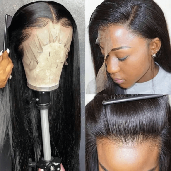 Incolorwig Pre Plucked Silky Straight 13x6 Lace Front Wig Brazilian Human Hair Wig With Baby Hair