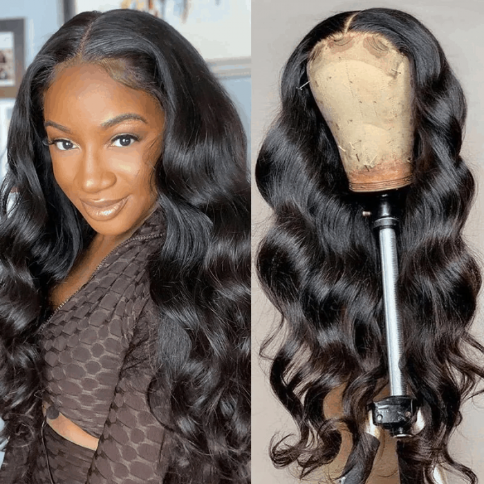 Incolorwig Natural Color Body Wave Human Hair Wigs 150% Density Lace Part Wigs Pre-plucked 13*4 Lace Front Wigs For Sale