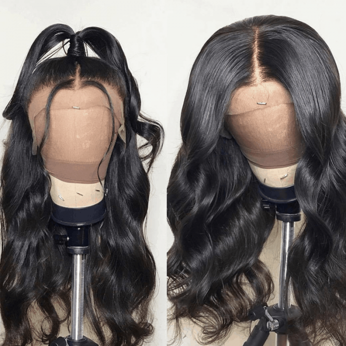 Incolorwig Natural Color Body Wave Human Hair Wigs 150% Density Lace Part Wigs Pre-plucked 13*4 Lace Front Wigs For Sale