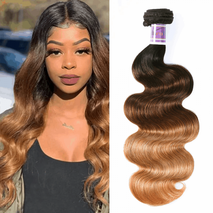 Incolorwig New Arrival Human Hair Weave #T1B427 Ombre Body Wave Hair 1 Bundle