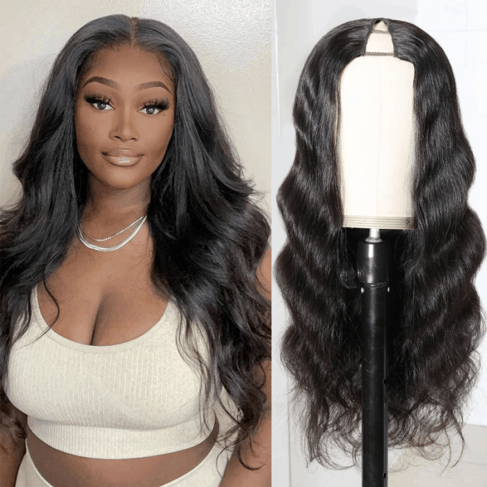 Incolorwig Body Wave V Part Wig No Leave Out Human Hair Wig Glueless Wigs Beginner Friendly Natural Color