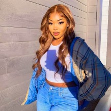 Incolorwig Virgin Brazilian #30 Dark Brown Body Wave 4 Bundles Human Hair Weave