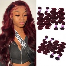 Incolorwig Peruvian Virgin Human Hair Weave 4 Bundles Deals 99J Body Wave Hair