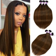 Incolorwig New Arrival Hair Color #FB30 Straight Human Hair Weave 3 Bundles Peruvian Human Hair