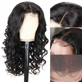 Incolorwig Natural Black Body Wave 13x4 Lace Front Wigs Wand Curls Body Wave Wigs With Baby Hair