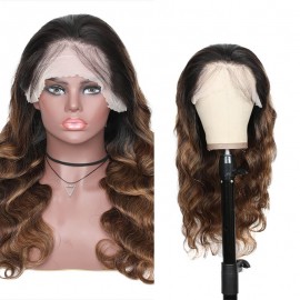 Incolorwig 13*4 150% Density Body Wave Lace Front Wig 1B427 Color Hair Lace Wig With Pre Plucked Baby Hair