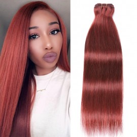 Incolorwig Straight Human Hair Bundles #33 Color 100% Unprocessed Straight Hair 1 Bundle Deal In Stock