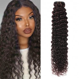 Incolorwig Jerry Curly Hair Color #2 Soft Curly Human Hair Bundles 1PC 8-26 Inch