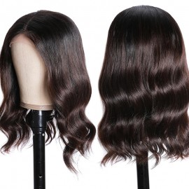 Incolorwig #T1B/4 Color Wigs 150% Density BOB Natural Wave Wigs Hairline Lace Part Wig