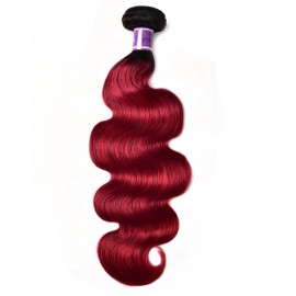 Incolorwig Remy Human Hair Weave #TB Burgundy Body Wave Hair Bundles 1 Bundle Deals