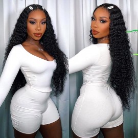 Incolorwig 13x4 Lace Front Human Hair Wig Deep Wave 150% Density Wigs With Baby Hair Online Sale