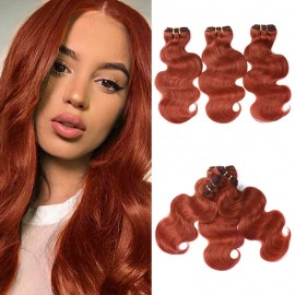 Incolorwig Color 2# Body Wave 3 Bundles 100% Human Hair Weave 8-26 Inch