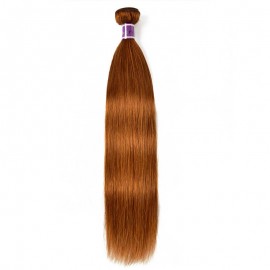 Incolorwig 1 Bundle Charming Human Hair Weave Novel Pre- colored #30 Straight Human Hair Weave