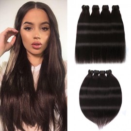 Incolorwig #2 Straight Human Hair 4 Bundles 8-26Inch Straight Human Hair Bundles Very Full
