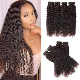 Incolorwig Hot Selling #2 Color Jerry Curly 4 Bundles 100% Thick Curly Human Hair Weave 8-26 Inch