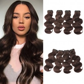 Incolorwig New In #4 Color Body Wave 4 Bundles Deals 100% Soft Human Hair Weave 8-26 Inch